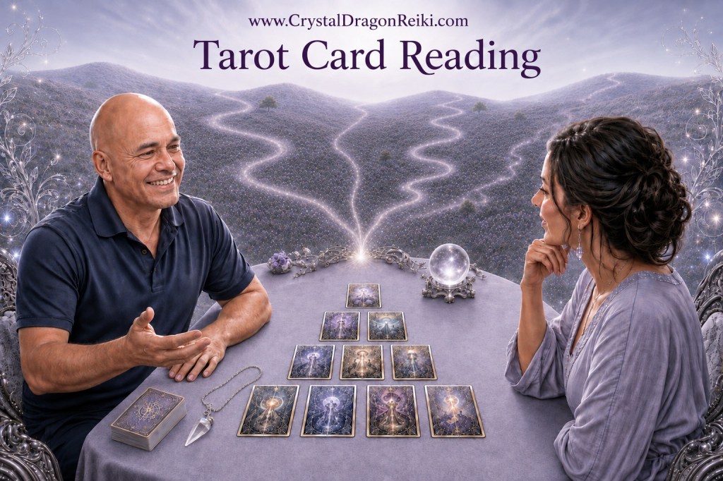 Tarot card reading exploring four distinct life paths